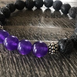 Gorgeous Amethyst stone diffusing  bracelet
